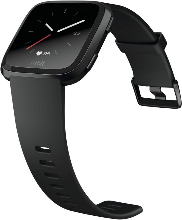Fitbit Versa Smart Watch, Multisport Tracker, Black/Black Aluminium, One Size (S & L Bands Included) (Renewed) - Image 4