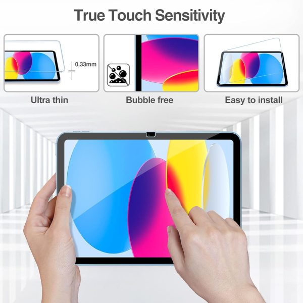 ProCase Screen Protector for iPad A16 2025 11th/10th 2022 Generation (11-inch/10.9), HD Clear Tempered Glass Film Guard -2 Pack - Image 3
