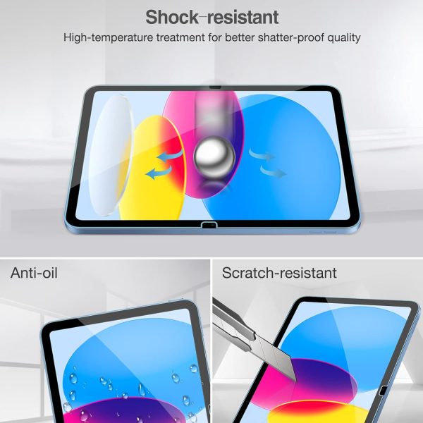 ProCase Screen Protector for iPad A16 2025 11th/10th 2022 Generation (11-inch/10.9), HD Clear Tempered Glass Film Guard -2 Pack - Image 5